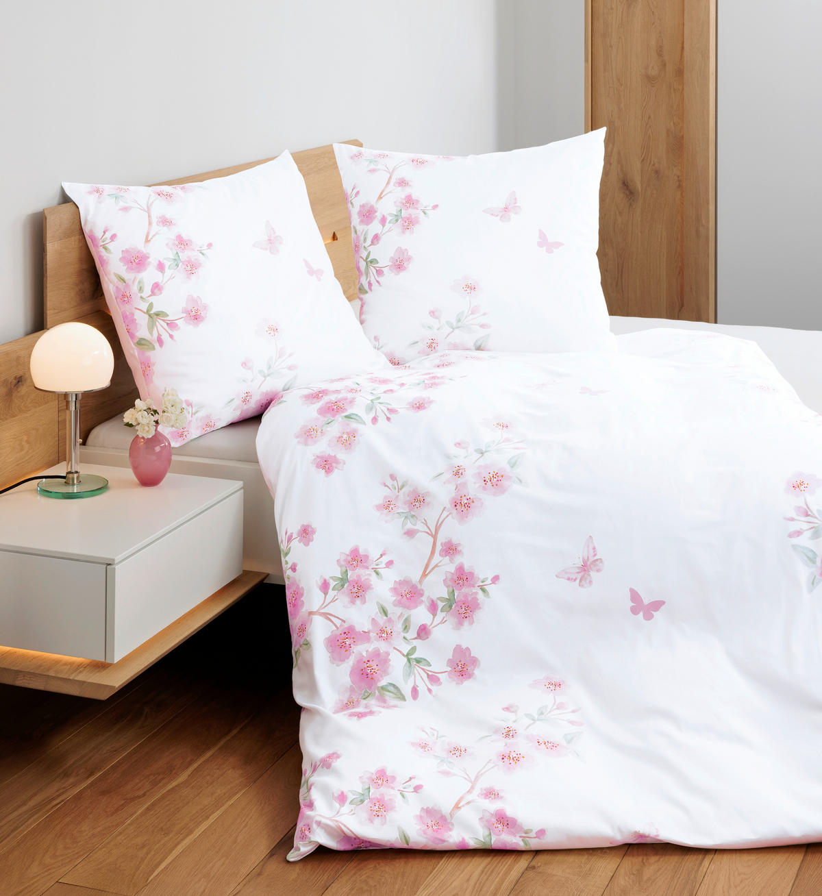 POSTELJNINA 135/200 cm mako saten roza  - roza, Konvencionalno, tekstil (135/200cm) - Janine