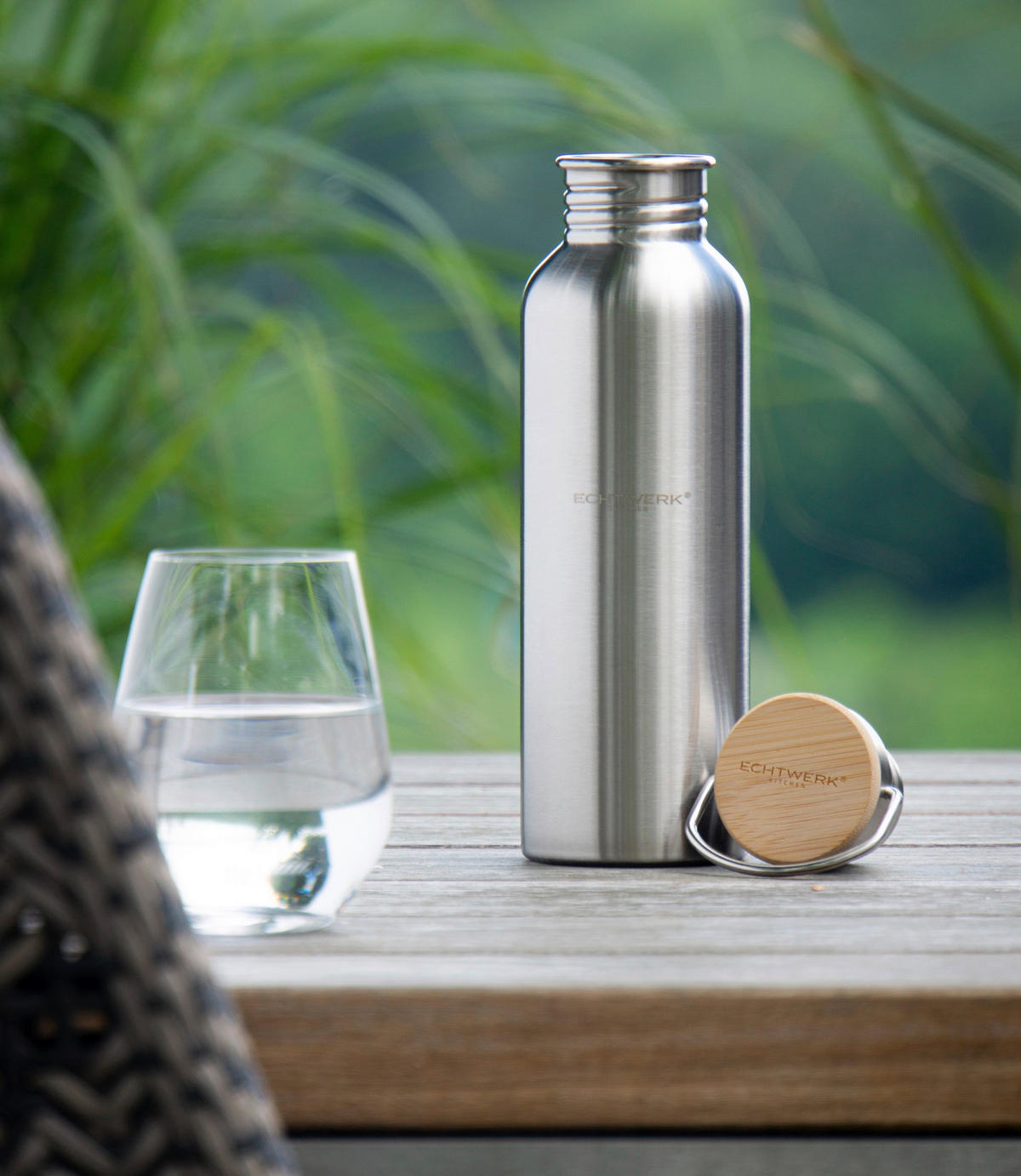 ISOLIERFLASCHE 0,75 L  - Silberfarben, Basics, Metall (7/24cm) - Echtwerk