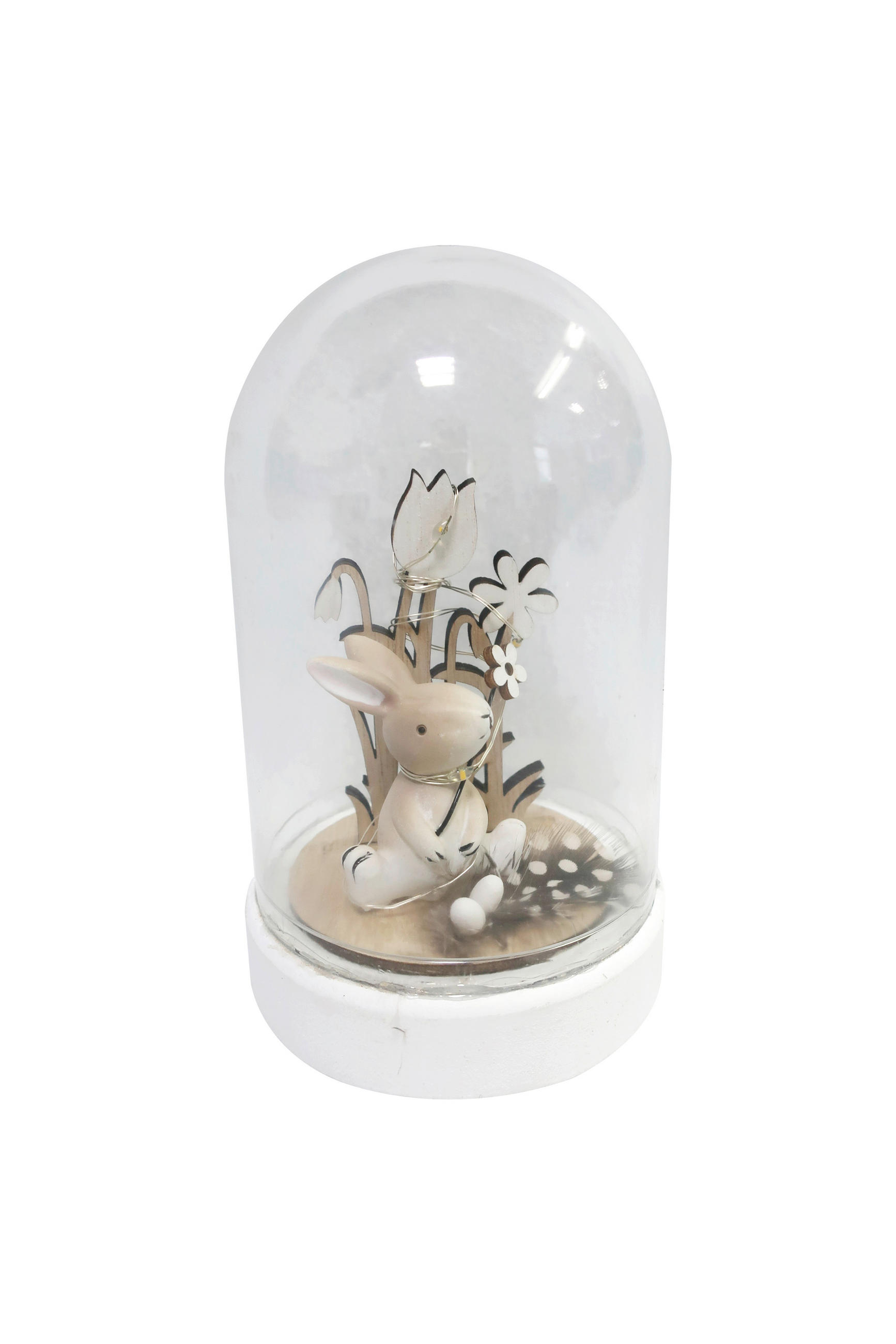 DEKOHASE   - Klar/Naturfarben, LIFESTYLE, Glas/Holzwerkstoff (9/14,5cm)