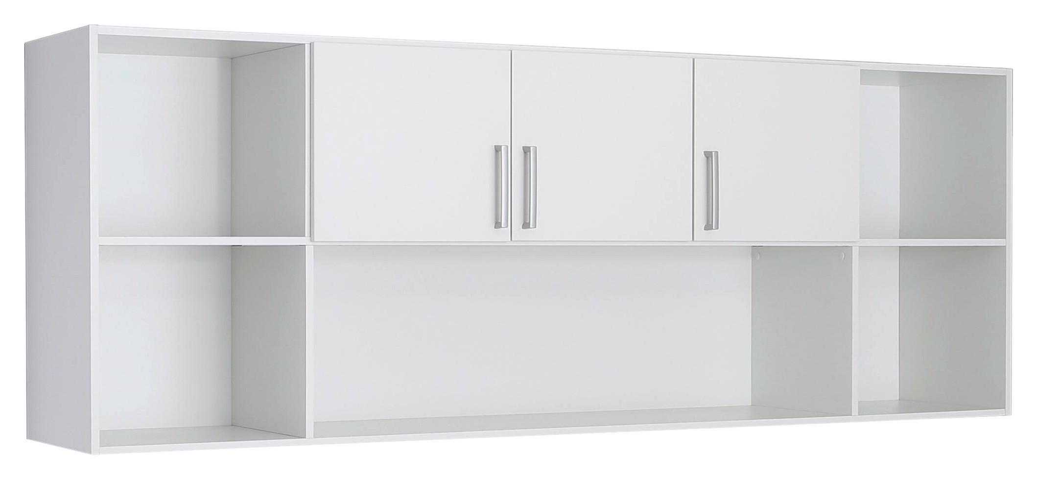 REGALELEMENT  213/82/44 cm Weiss  - Weiss/Alufarben, Konventionell, Holzwerkstoff/Kunststoff (213/82/44cm) - Xora