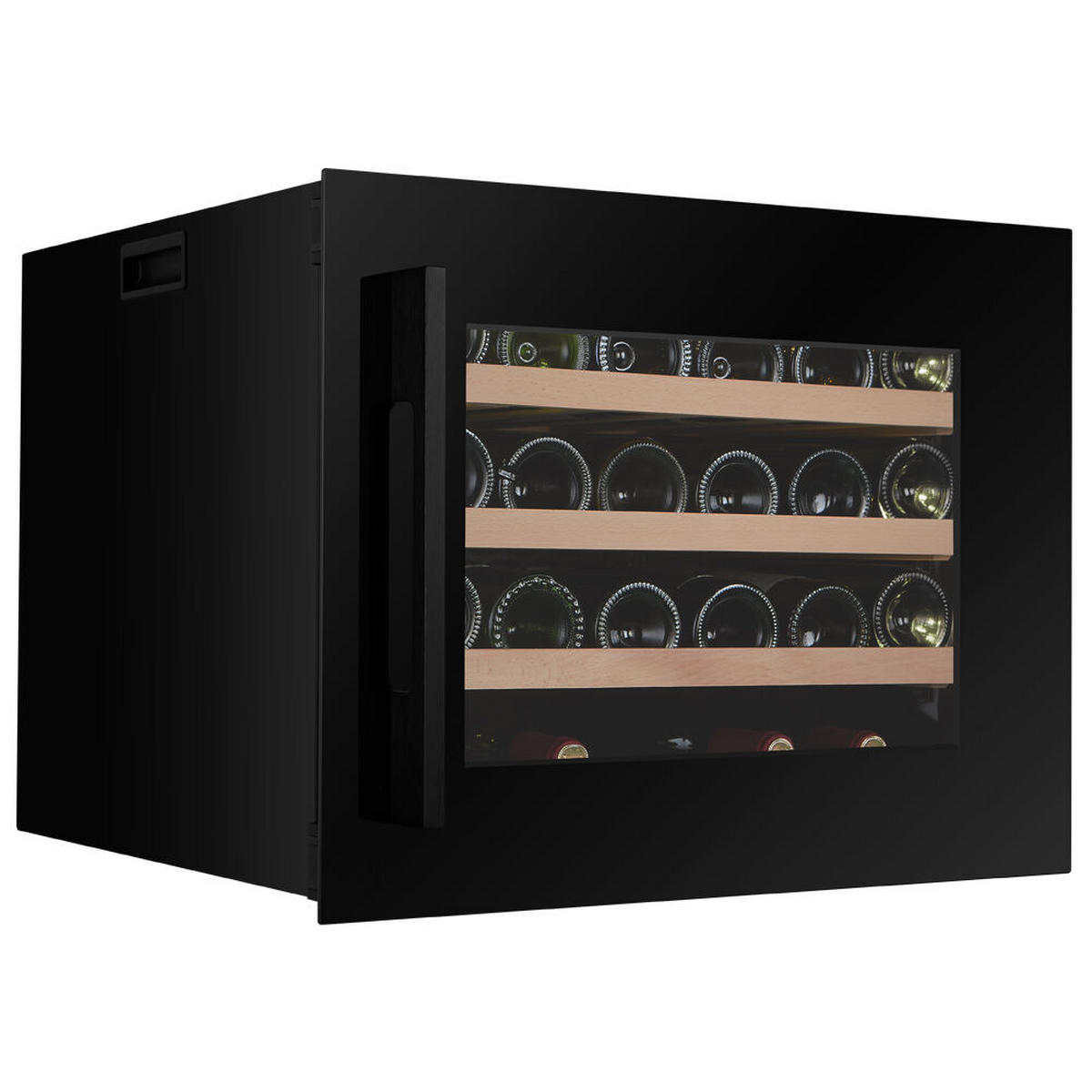 WEINKÜHLSCHRANK DXJ-24.51B  - Schwarz, Basics, Glas/Holz (59,2/45,5/55,5cm)