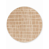 FLACHWEBETEPPICH 200 cm Haringey Weiß, Sandfarben rund  - Sandfarben/Weiß, Design, Kunststoff (200cm)