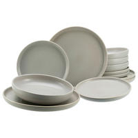 TAFELSERVICE Grau 12-teilig Uno  - Grau, KONVENTIONELL, Keramik - Creatable