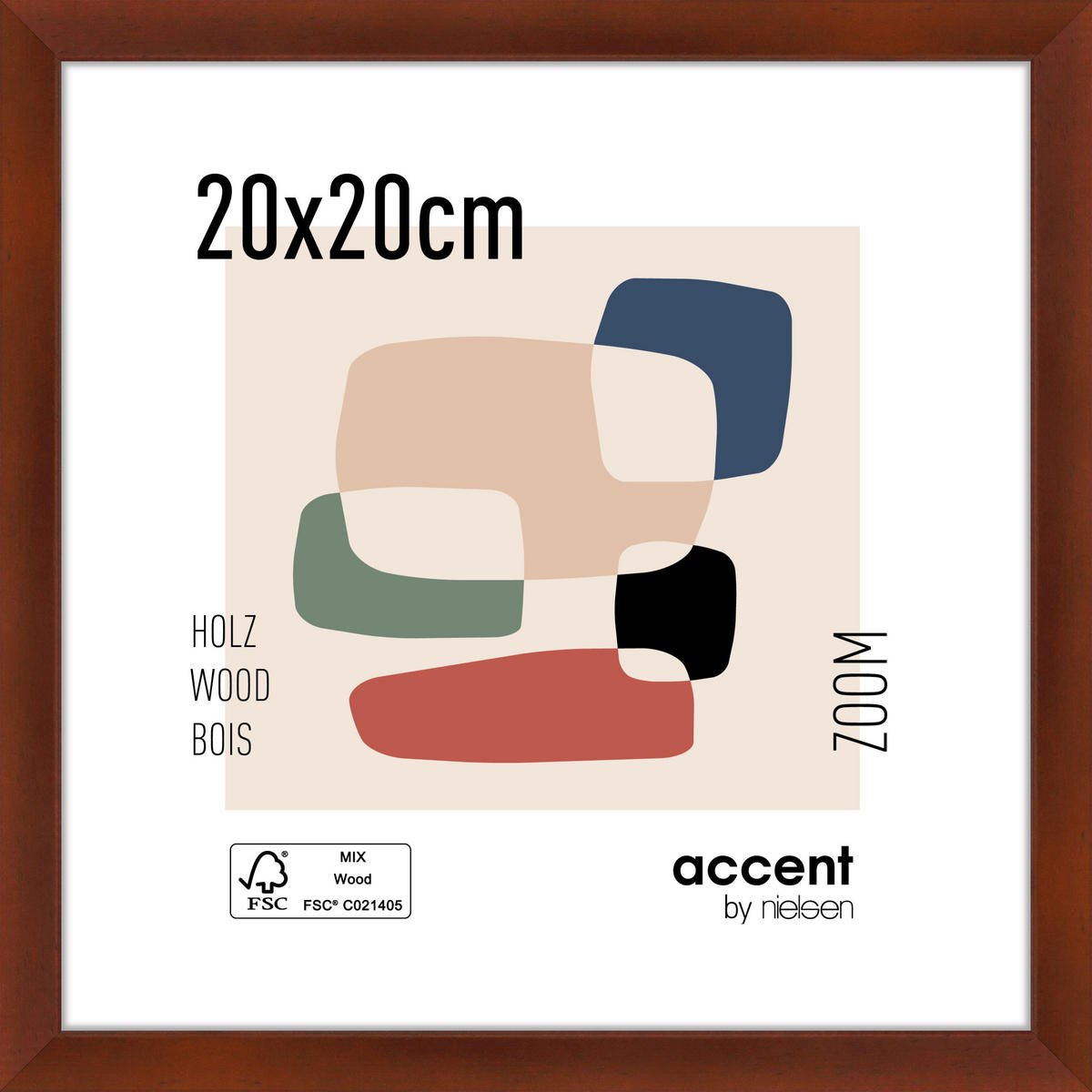 BILDERRAHMEN 22,5/22,5 cm  - Walnussfarben, Basics, Holzwerkstoff (22,5/22,5cm)