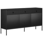 SIDEBOARD Schwarz Einlegeböden  - Schwarz, Design, Holzwerkstoff/Metall (154,5/82,6/39cm) - Xora