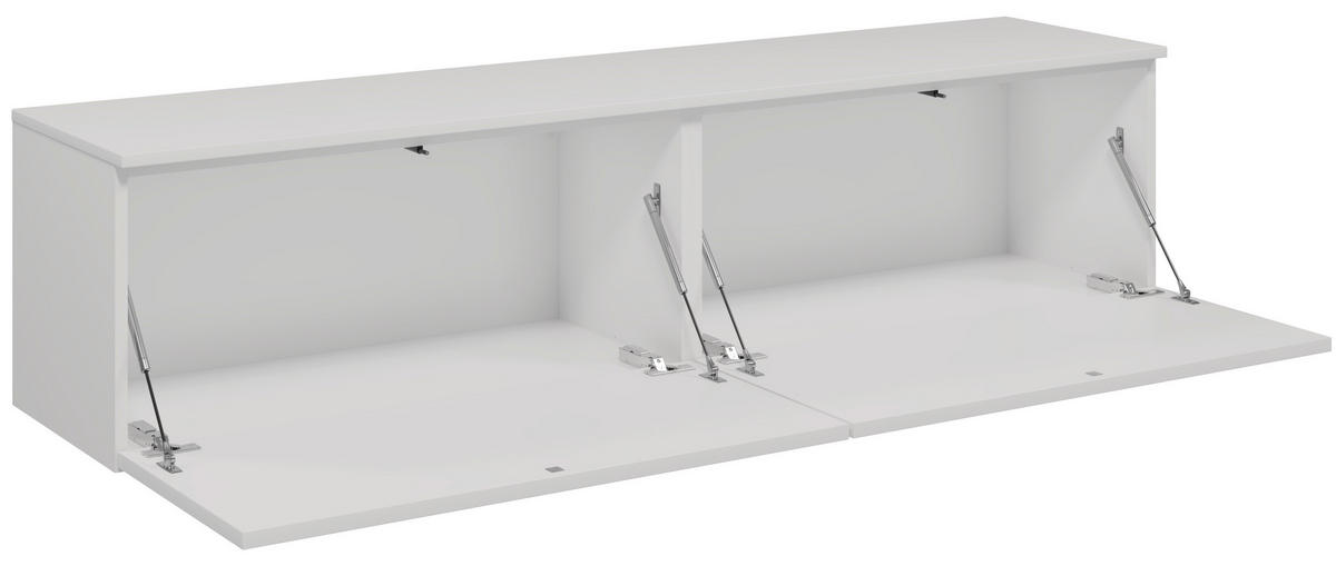 LOWBOARD  160,3/37,6/37,4 cm  individuell planbar, Beimöbel erhältlich, hängend, in verschiedenen Größen erhältlich, in verschiedenen Holzdekoren erhältlich  - Weiß, Design, Holzwerkstoff (160,3/37,6/37,4cm) - Celina Home