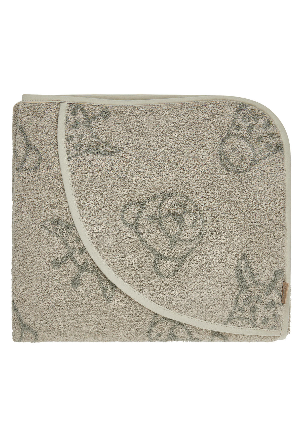 KAPUZENBADETUCH Safari  - Mintgrau, Basics, Textil (100/100/0,5cm) - Sterntaler