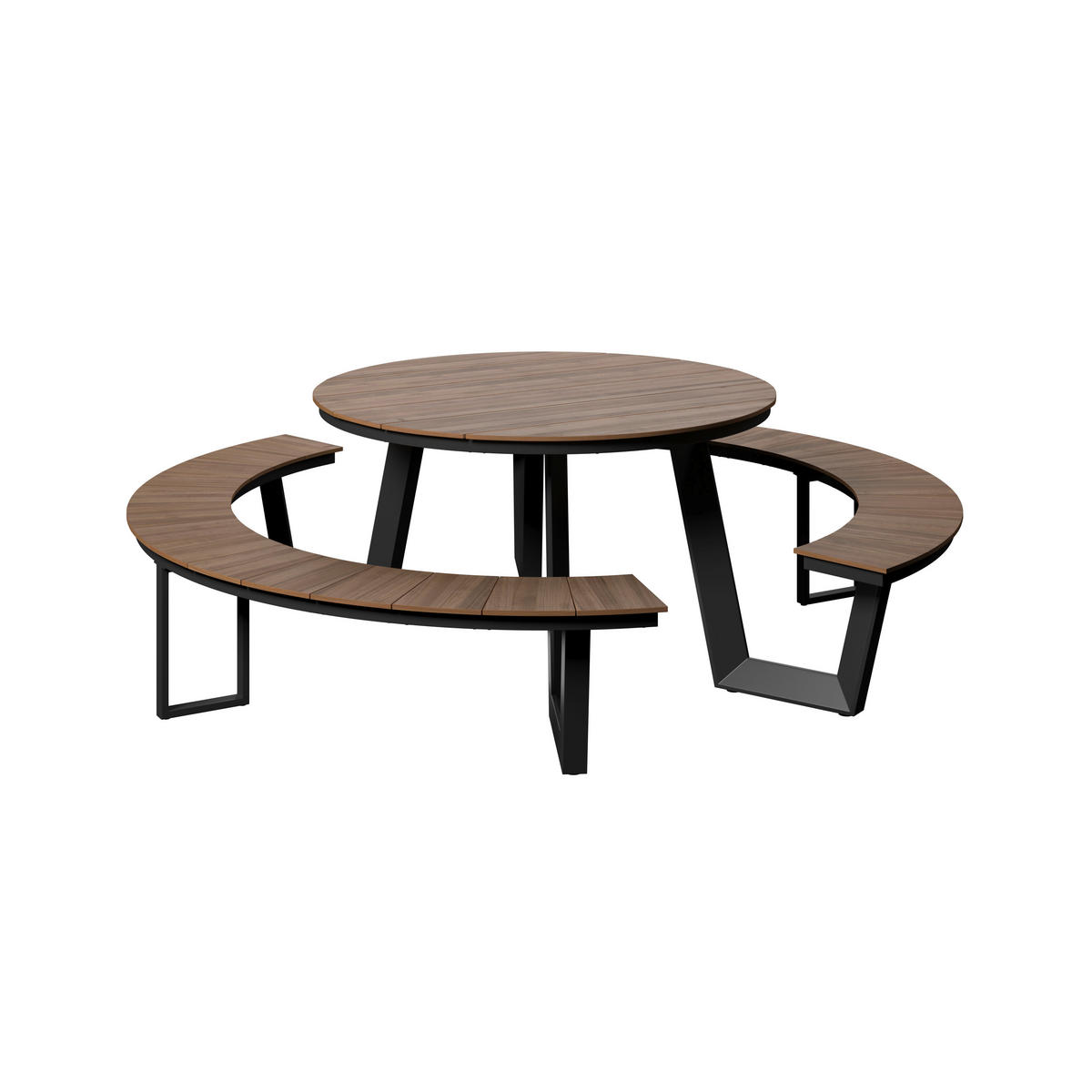 GARTENTISCHGRUPPE  - Anthrazit/Teakfarben, MODERN, Kunststoff/Metall (239/75cm) - Ambia Garden