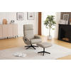 RELAXSESSELSET Lederlook Echtleder Hocker    - Taupe/Schwarz, Design, Leder/Textil (77/107/75cm) - Livetastic