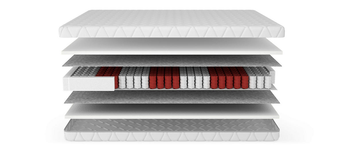 TASCHENFEDERKERNMATRATZE SLEEP H3 180/220 cm Höhe ca. 17 cm  - Basics, Textil (180/220cm) - Livetastic