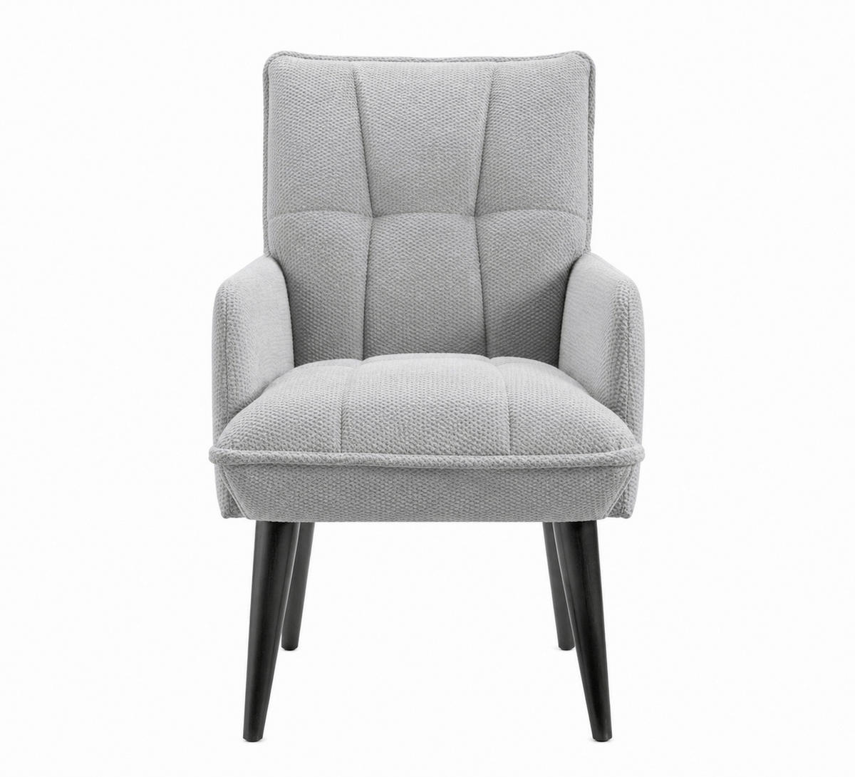 STOLICA S NASLONOM ZA RUKE  srebrne boje  drvo, tekstil, drvni materijal      - srebrne boje/crna, Moderno, drvni materijal/drvo (75/93/57cm) - Livetastic