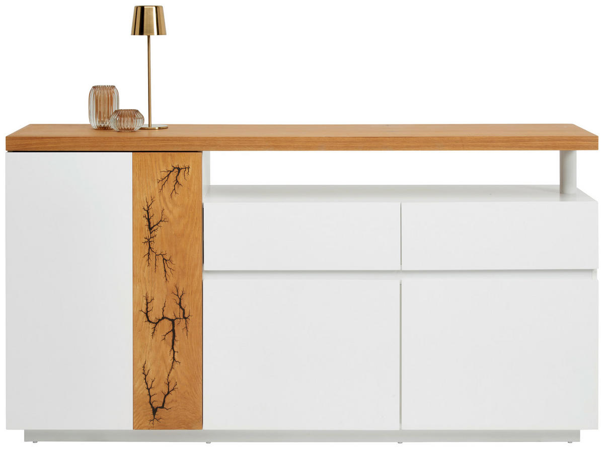 SIDEBOARD 170/89/40 cm  - Eichefarben/Weiß, Design, Holz/Holzwerkstoff (170/89/40cm) - Xora