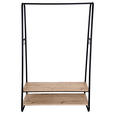 GARDEROBENSTÄNDER in Naturfarben, Schwarz 100/160/45 cm   - Schwarz/Naturfarben, Basics, Holzwerkstoff/Metall (100/160/45cm) - Xora