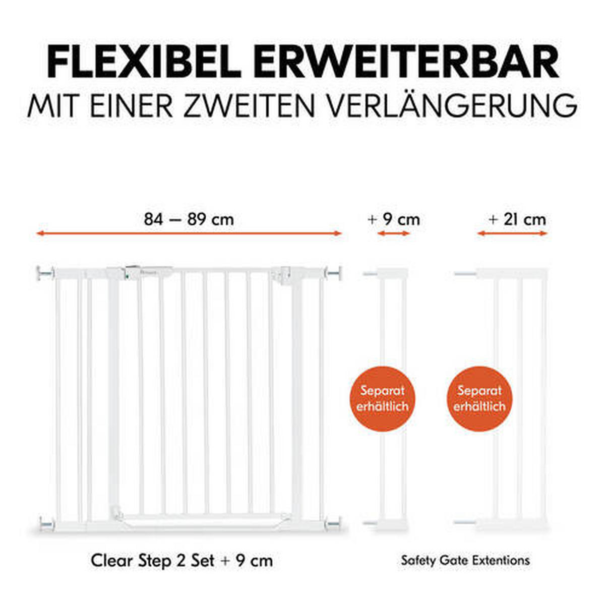 TREPPENSCHUTZGITTER  - Weiß, Basics, Kunststoff/Metall (84 - 89/77/4cm) - Hauck