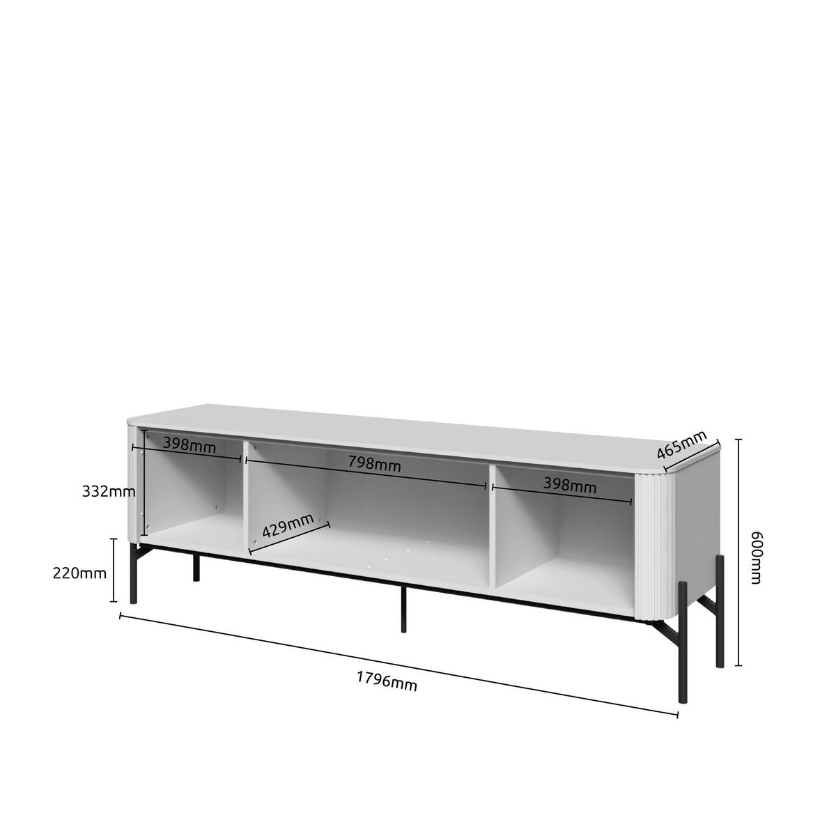 TV KOMODA  - Dizajnerski, metal/pločasti materijal (180/60/46cm)