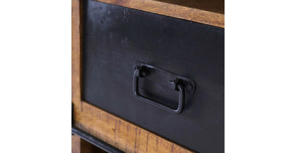SIDEBOARD in 145/85/45 cm - Schwarz/Naturfarben, ROMANTIK / LANDHAUS, Holz/Metall (145/85/45cm) - Landscape