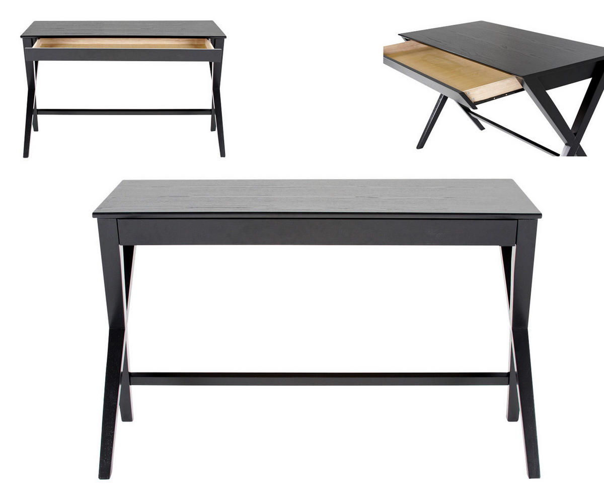 SCHREIBTISCH 120/60/75 cm  in Schwarz  - Schwarz, Trend, Holz/Holzwerkstoff (120/60/75cm) - MID.YOU