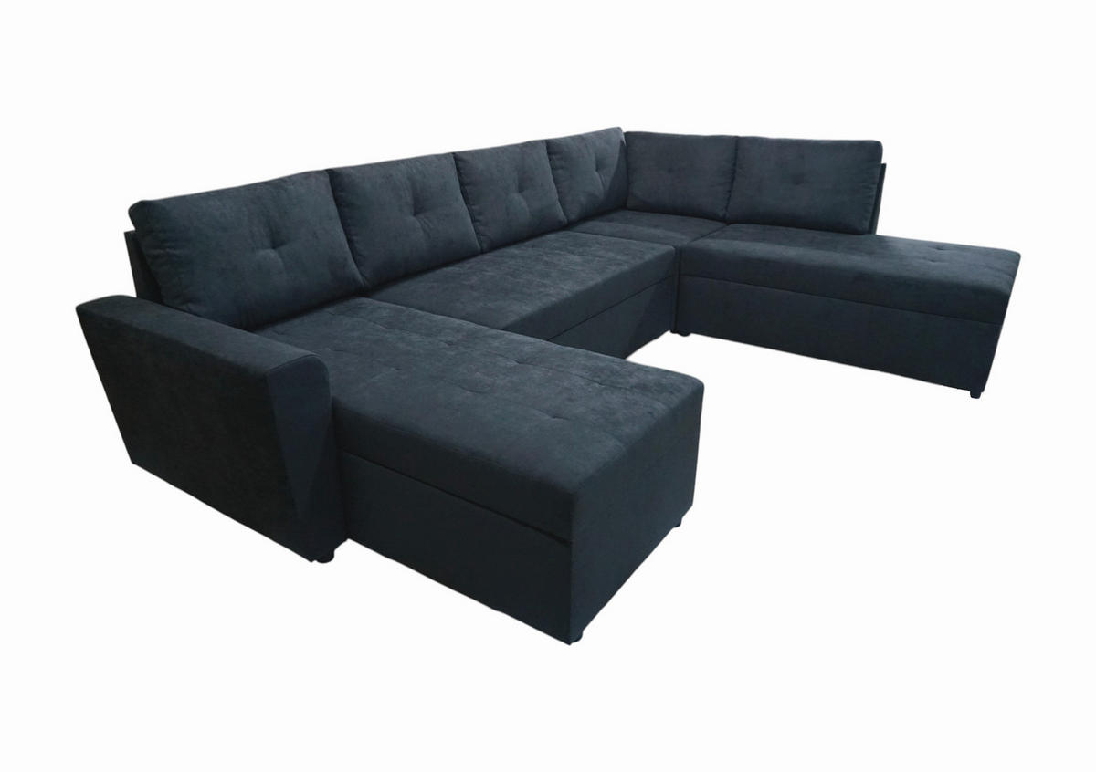 WOHNLANDSCHAFT TERMOLI Anthrazit Jacquard  - Anthrazit/Schwarz, Design, Kunststoff/Textil (155/297/212cm) - MID.YOU