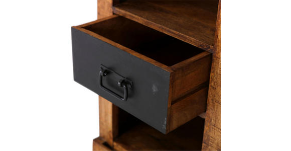 HIGHBOARD  in 95/145/45 cm  - Schwarz/Naturfarben, ROMANTIK / LANDHAUS, Holz/Metall (95/145/45cm) - Landscape