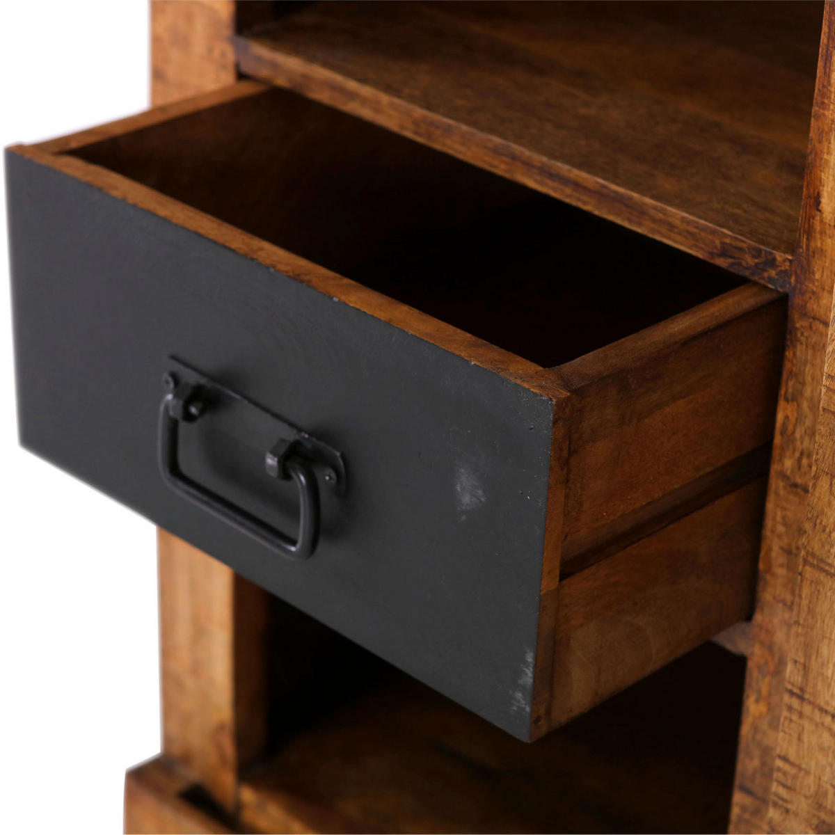 HIGHBOARD  in 95/145/45 cm  - Schwarz/Naturfarben, ROMANTIK / LANDHAUS, Holz/Metall (95/145/45cm) - Landscape