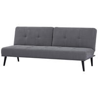 SCHLAFSOFA in Webstoff Grau  - Schwarz/Grau, Design, Holz/Textil (191/81/81cm) - MID.YOU