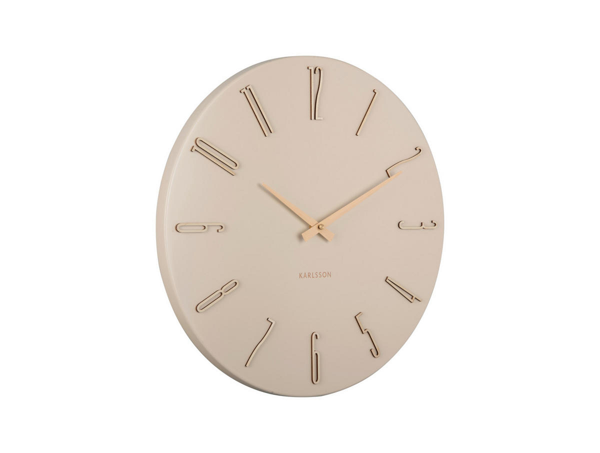 WANDUHR Esmerado Weiß  - Weiß, Basics, Metall (40cm) - Karlsson