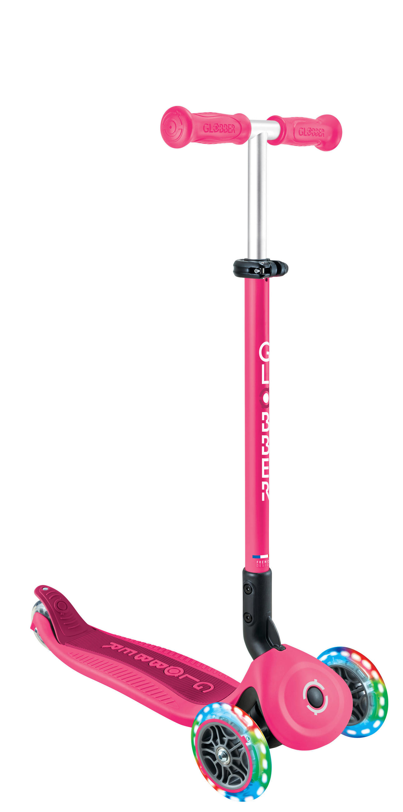 LAUFRAD GO-UP ACTIVE LIGHTS 3IN1  - Pink/Fuchsia, Basics, Kunststoff/Metall (67/28/95,5cm) - GLOBBER