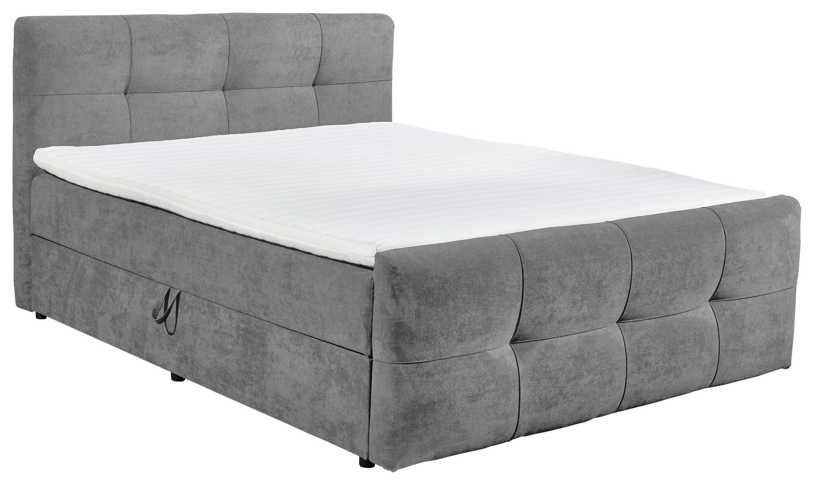 BOXBETT 180/200 cm  in Dunkelgrau  - Dunkelgrau, MODERN, Kunststoff/Textil (180/200cm) - MID.YOU