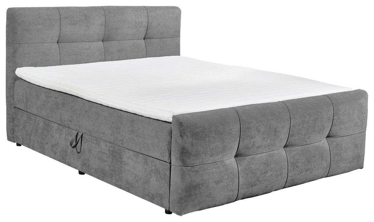 BOXBETT 180/200 cm  in Dunkelgrau  - Dunkelgrau, MODERN, Kunststoff/Textil (180/200cm) - MID.YOU