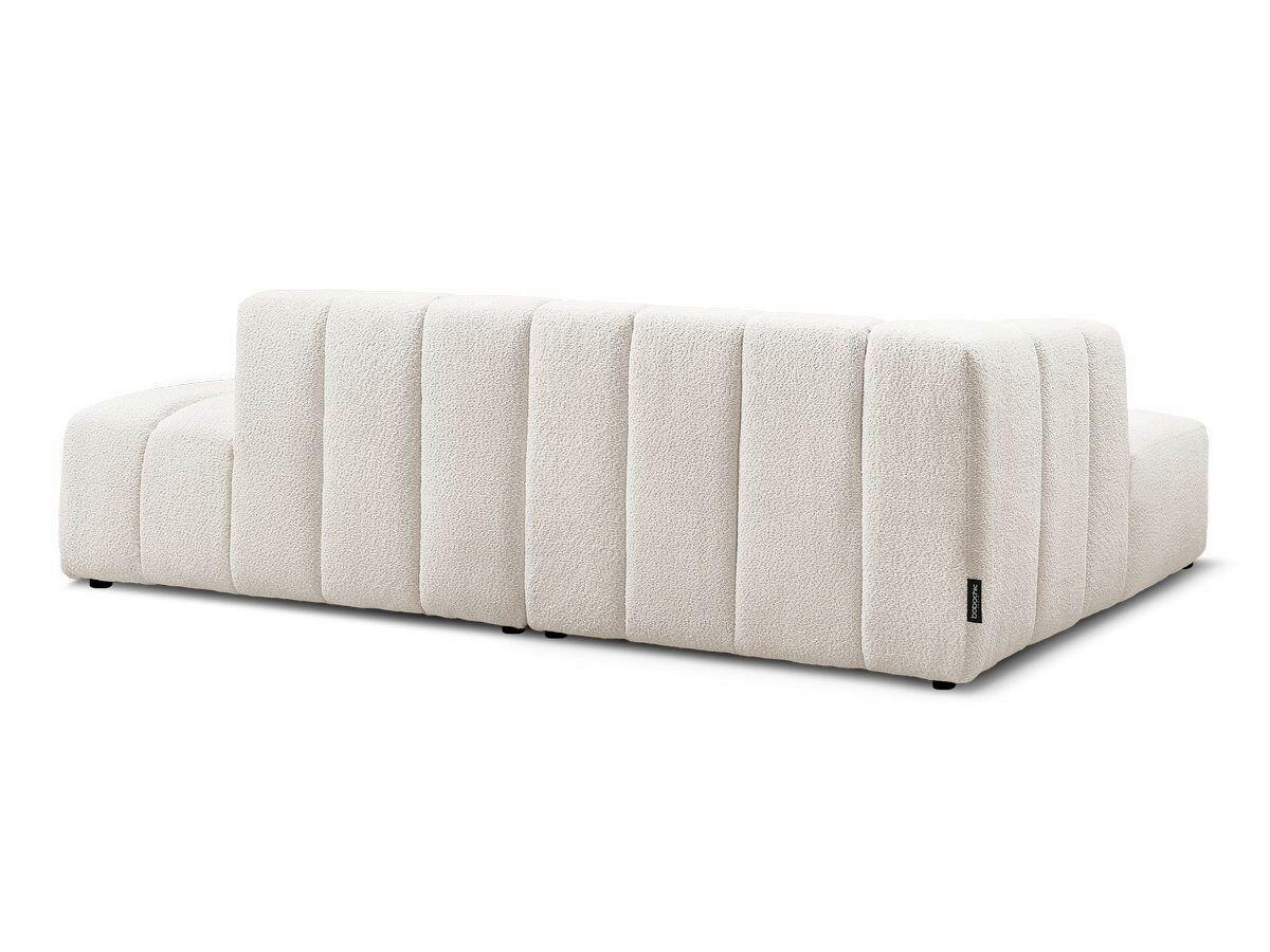 ECKSOFA  ANNECY Weiß Bouclé  - Schwarz/Weiß, MODERN, Kunststoff/Textil (170/262cm)