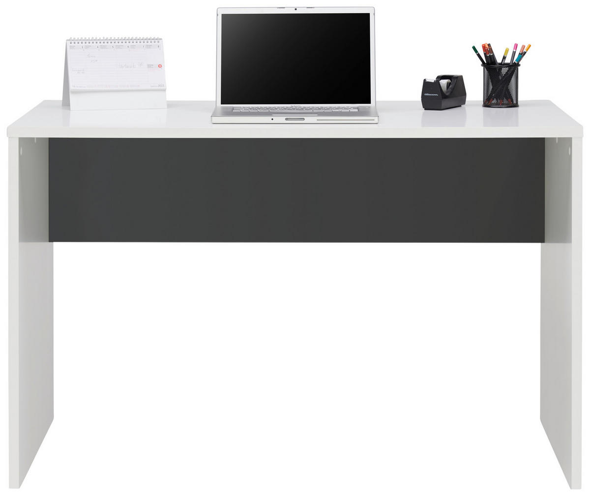 PSACÍ STŮL, antracitová, bílá, 120/67/76 cm - bílá/antracitová, Basics, kompozitní dřevo (120/67/76cm) - Hom`in