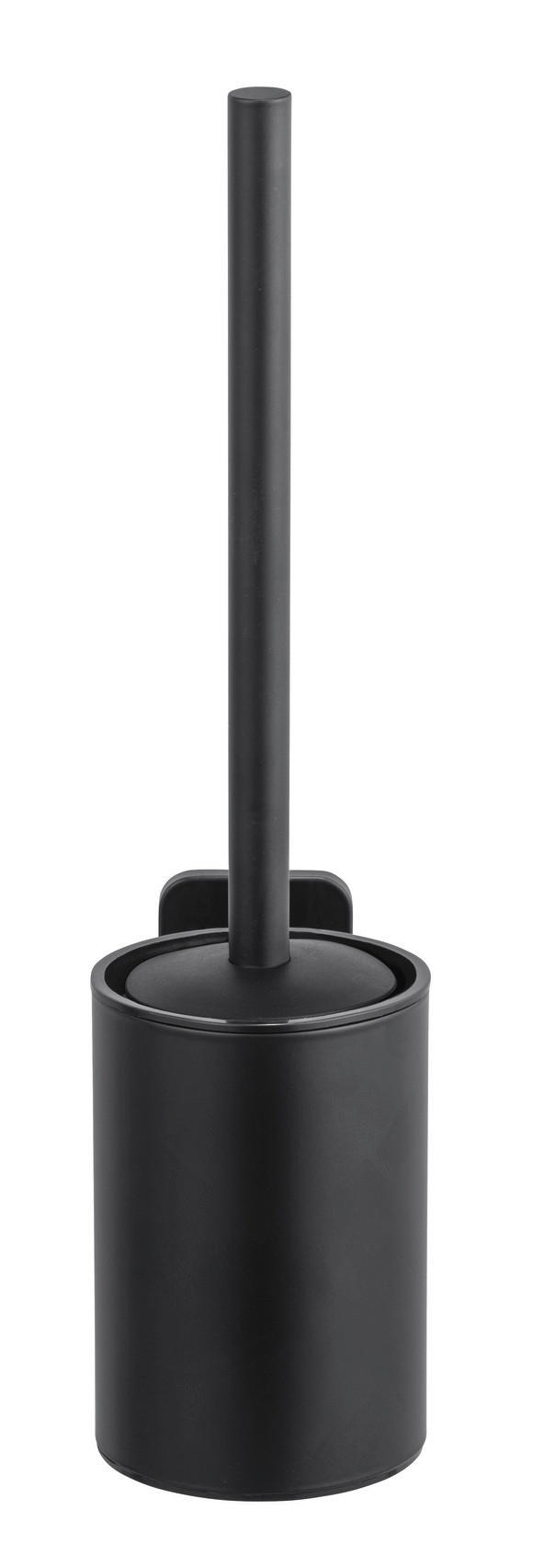 WC-BÜRSTENGARNITUR - Schwarz, KONVENTIONELL, Kunststoff/Metall (9/13,5/37cm) - Wenko