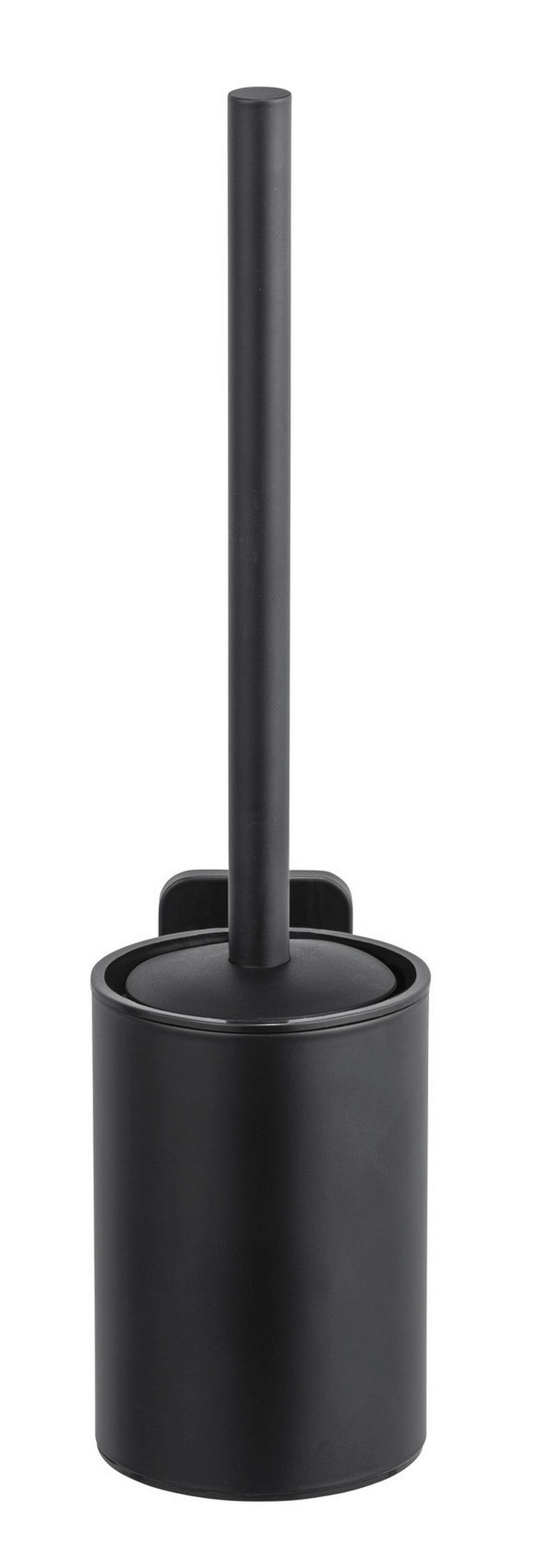 WC-BÜRSTENGARNITUR - Schwarz, KONVENTIONELL, Kunststoff/Metall (9/13,5/37cm) - Wenko