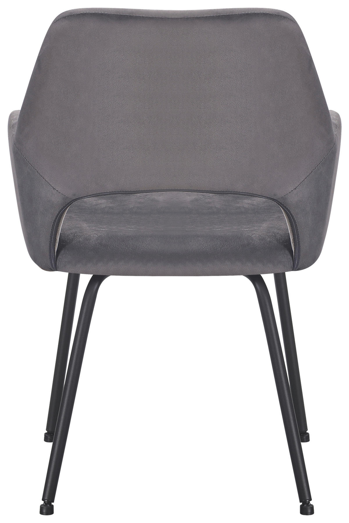 STOL MED ARMSTÖD järn manchester  - grå/svart, Klassisk, metall/textil (58/86/59cm) - Hom`in