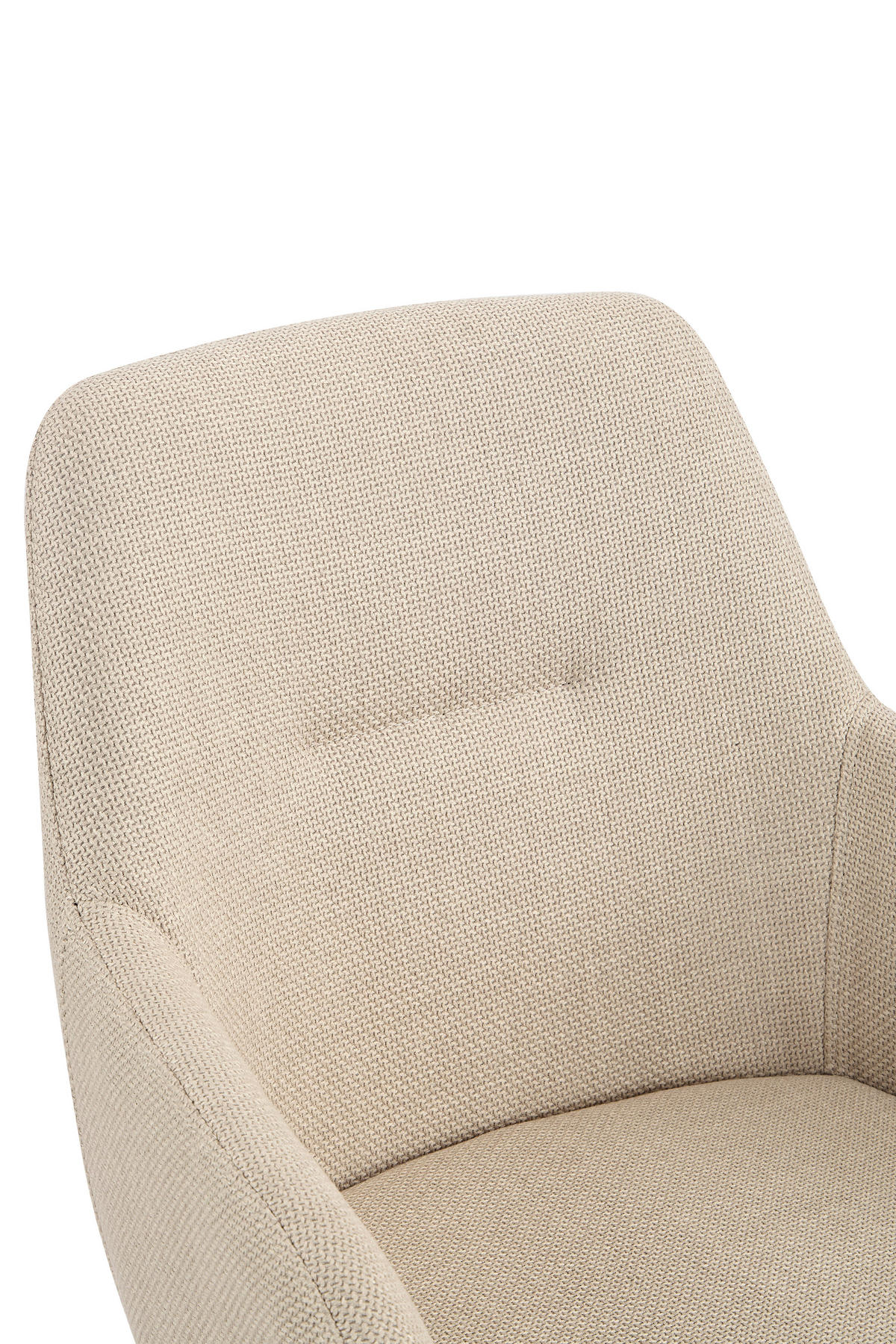 ARMLEHNSTUHL-SET 2 Stück  in Stahl Webstoff, Mikrofaser  - Beige/Schwarz, MODERN, Textil/Metall (56/83/60cm) - MID.YOU