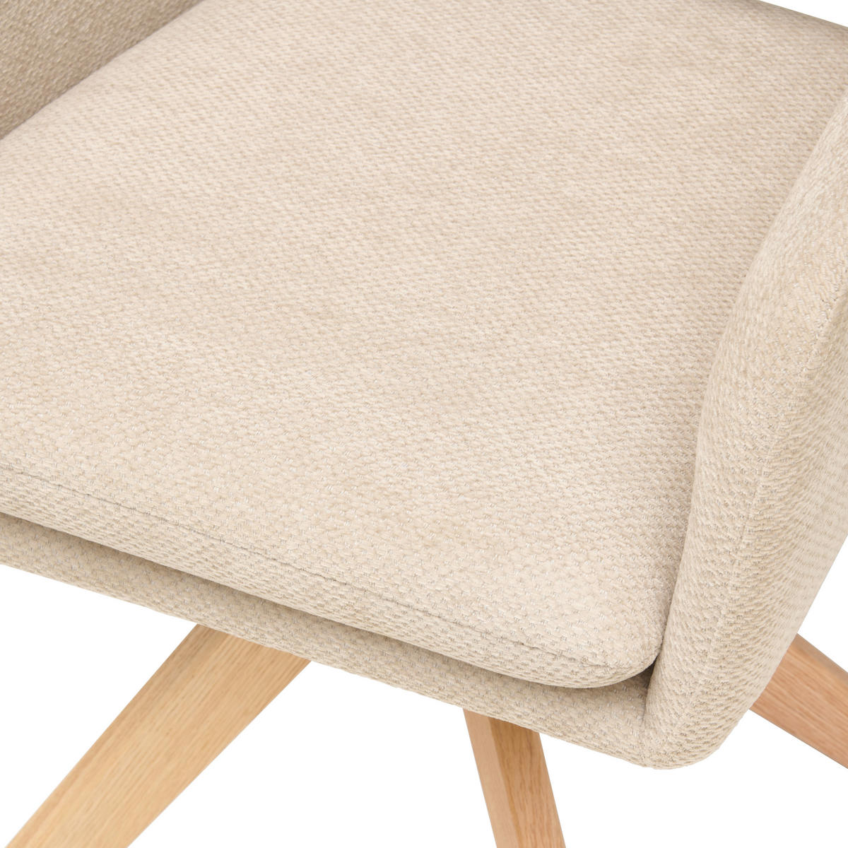 ARMLEHNSTUHL in Holz, Metall, Textil Beige  - Beige/Naturfarben, KONVENTIONELL, Holz/Textil (59/89/65cm) - Livetastic