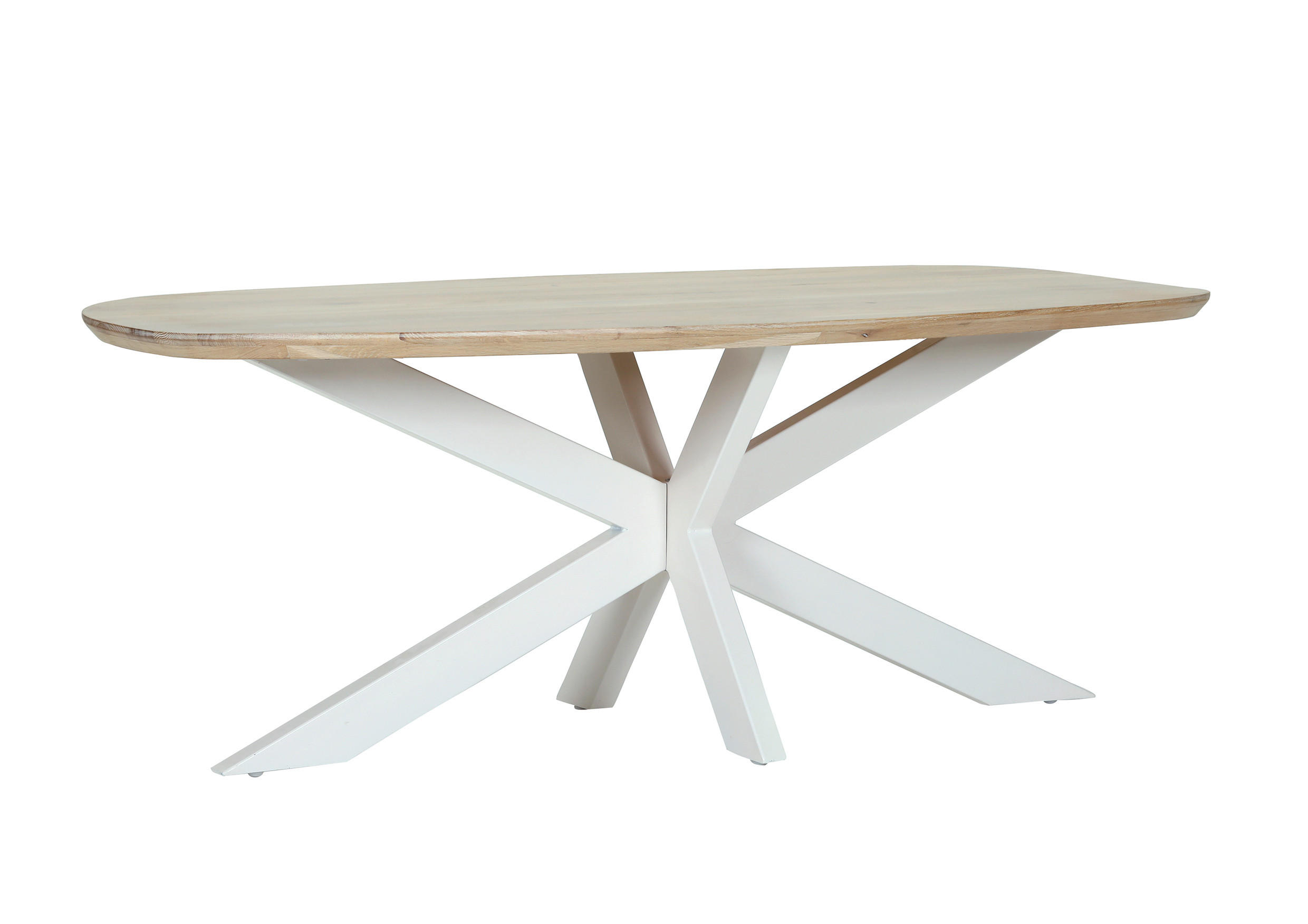 ESSTISCH in Holz 200/100/77 cm  - Eichefarben/Weiß, MODERN, Holz/Metall (200/100/77cm) - Livetastic