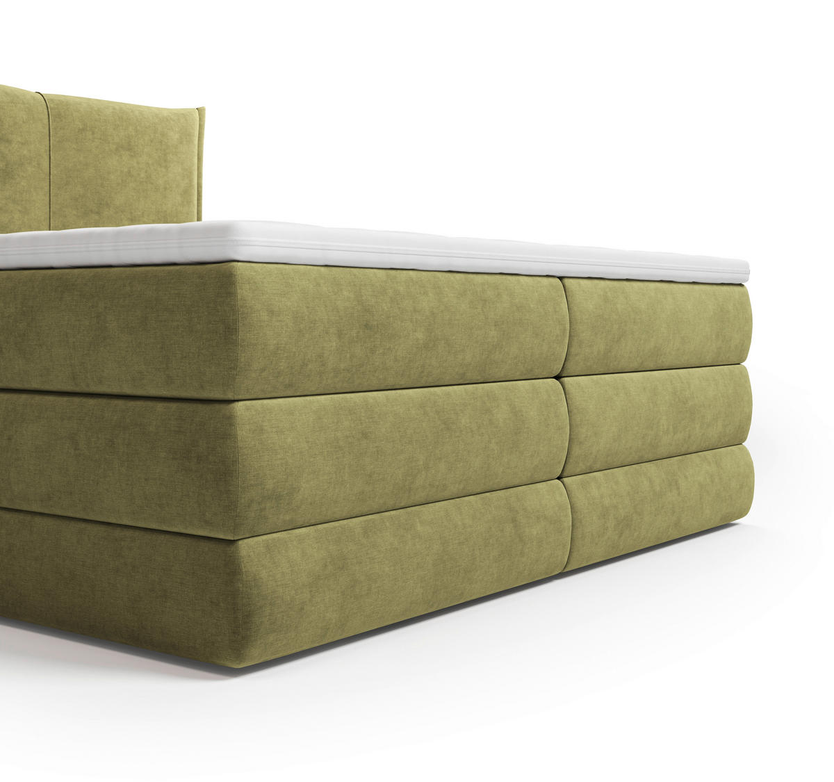 BOXSPRINGBETT 180/200 cm  Olivgrün  - Schwarz/Olivgrün, Modern, Holz/Holzwerkstoff (180/200cm) - MID.YOU