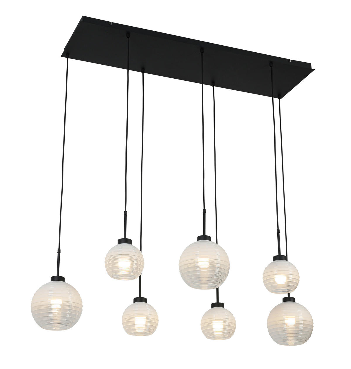 HÄNGELEUCHTE 110/31/120 cm  - Transparent/Schwarz, Trend, Glas/Kunststoff (110/31/120cm) - Collett's Monde