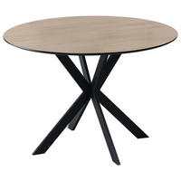 JEDILNA MIZA, barve hrasta  - črna/barve hrasta, Konvencionalno, kovina/leseni material (110/75/110cm) - P & B