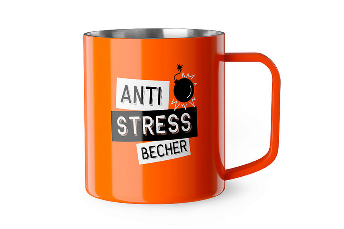 THERMOBECHER 0,25 L  - Orange, Basics, Metall (9/10.7/7.5cm)