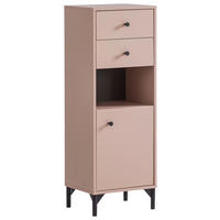 MIDISCHRANK 40,3/114,5/33,1 cm  - Schwarz/Altrosa, KONVENTIONELL, Holzwerkstoff/Kunststoff (40,3/114,5/33,1cm) - Stylife