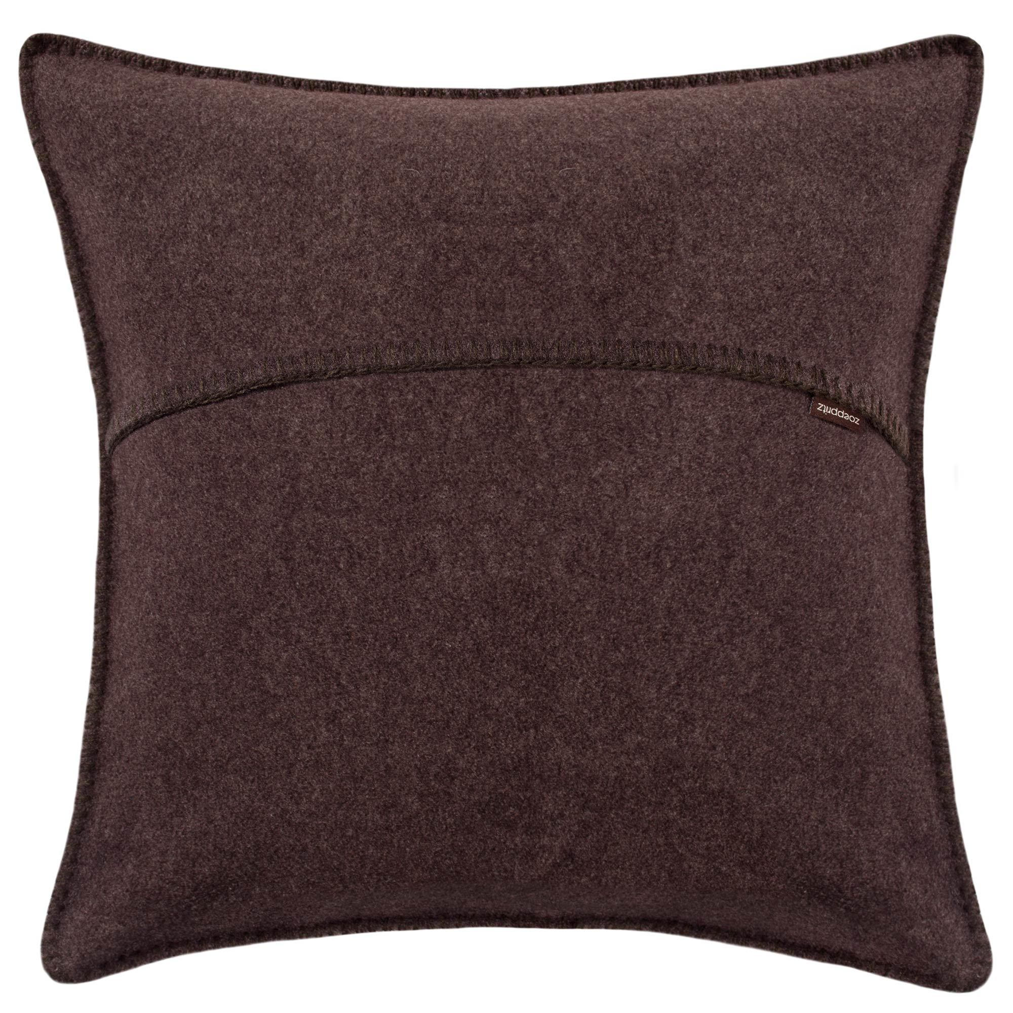 KISSENHÜLLE Soft-Fleece 50/50 cm  - Dunkelbraun, Basics, Textil (50/50cm) - Zoeppritz