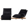 2-SITZER-SOFA in Echtleder Anthrazit  - Eichefarben/Anthrazit, Natur, Leder/Holz (240/63/115cm) - Koinor