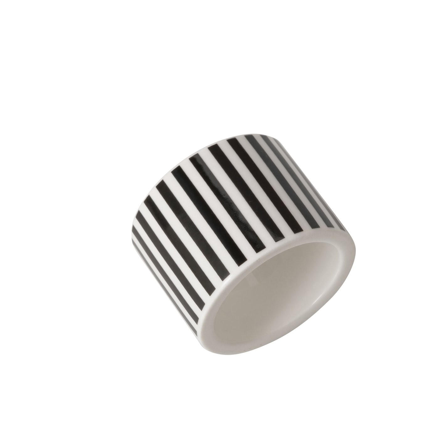 SERVETTRING    - vit/svart, Basics, keramik (5,2/3,8cm)