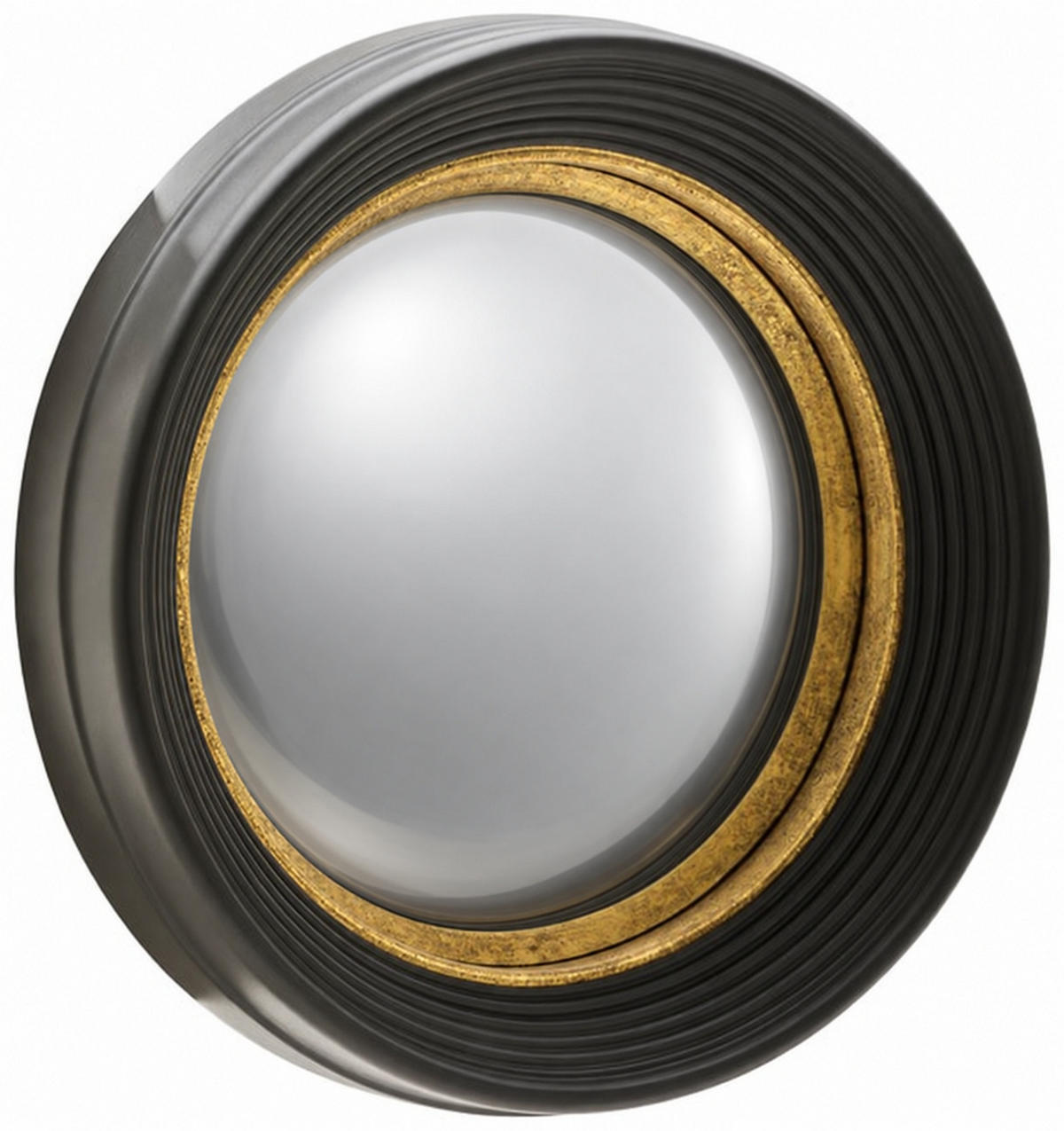 WANDSPIEGEL 38,5/38,5/6,5 cm  - Goldfarben/Schwarz, Design, Glas/Holzwerkstoff (38,5/38,5/6,5cm) - Novel