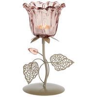 LJUSSTAKE  - bär/guldfärgad, Trend, metall/glas (13/21/10,5cm) - Ambia Home