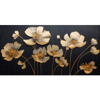 OBRAZ NA HLINÍKOVÉ DESCE, květiny, 100/50/2 cm - Basics, kov (100/50/2cm)