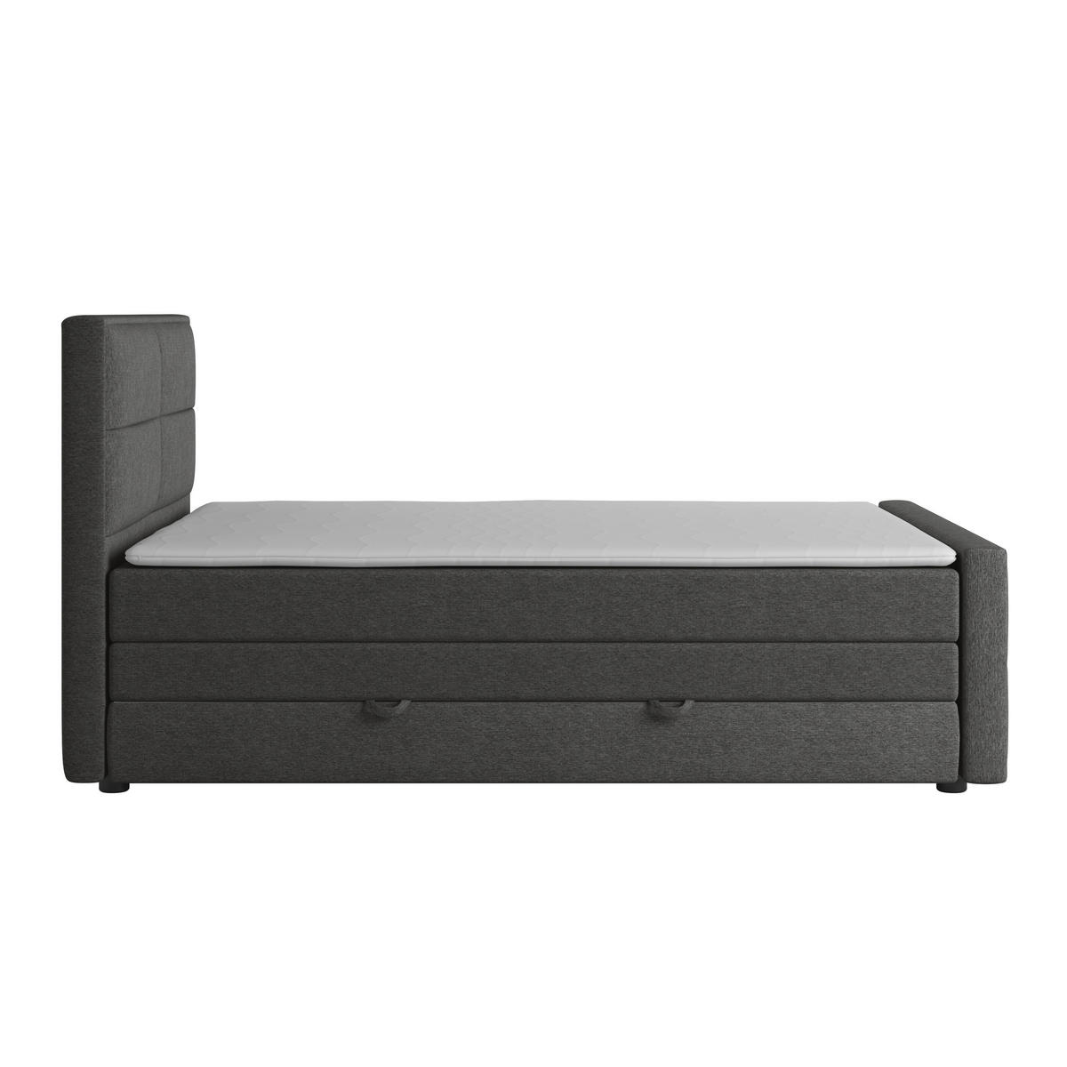 BOXSPRINGBETT 140/200 cm  in Anthrazit  - Anthrazit, Modern, Holz/Kunststoff (140/200cm) - MID.YOU