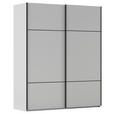 SCHWEBETÜRENSCHRANK  in Grau  - Schwarz/Grau, KONVENTIONELL, Holzwerkstoff/Metall (201/223/68cm) - Novel